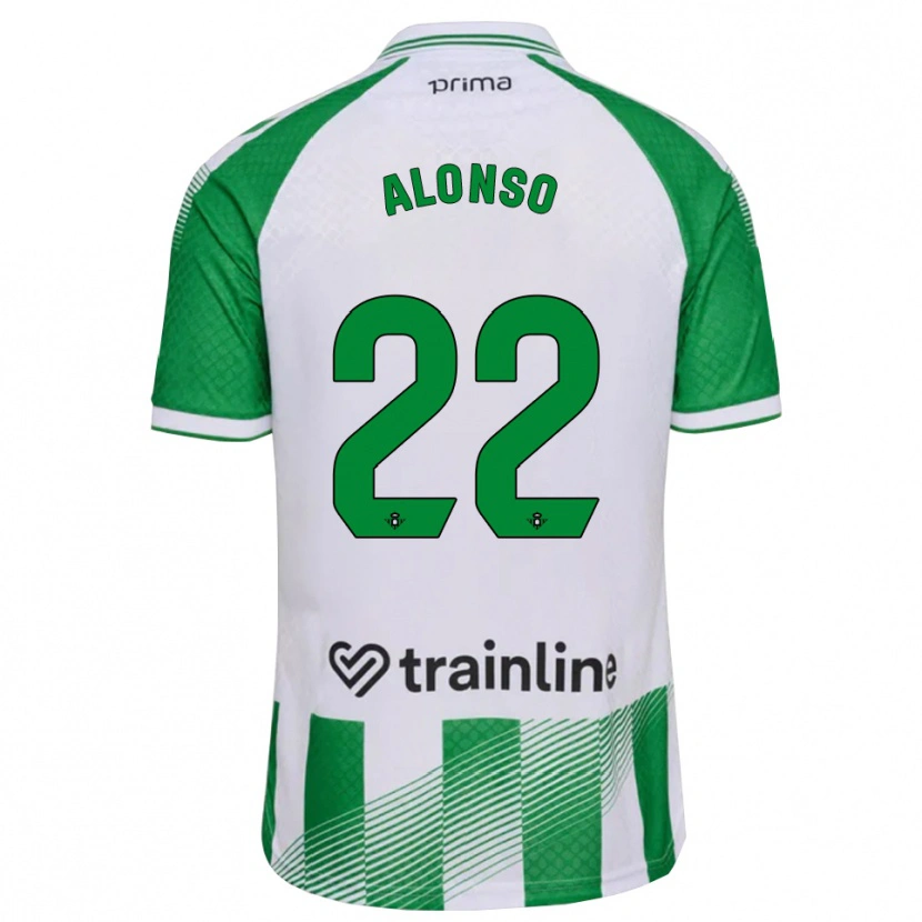 Danxen Criança Camisola Borja Alonso #22 Verde Claro Preto Branco Principal 2026/27 Camisa Brasil