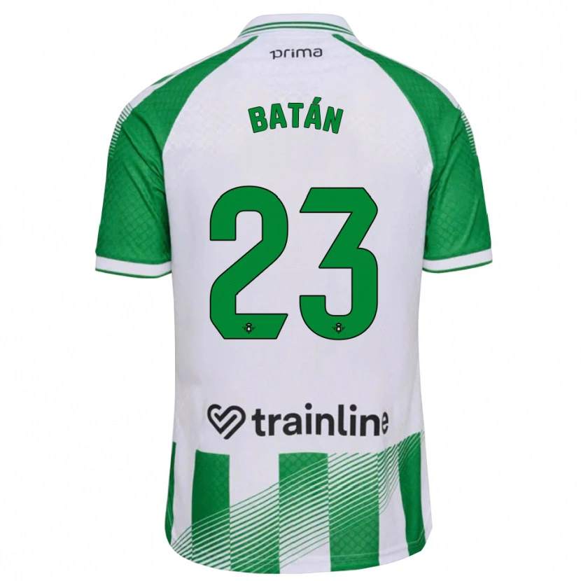 Danxen Criança Camisola Fran Batán #23 Verde Claro Preto Branco Principal 2026/27 Camisa Brasil