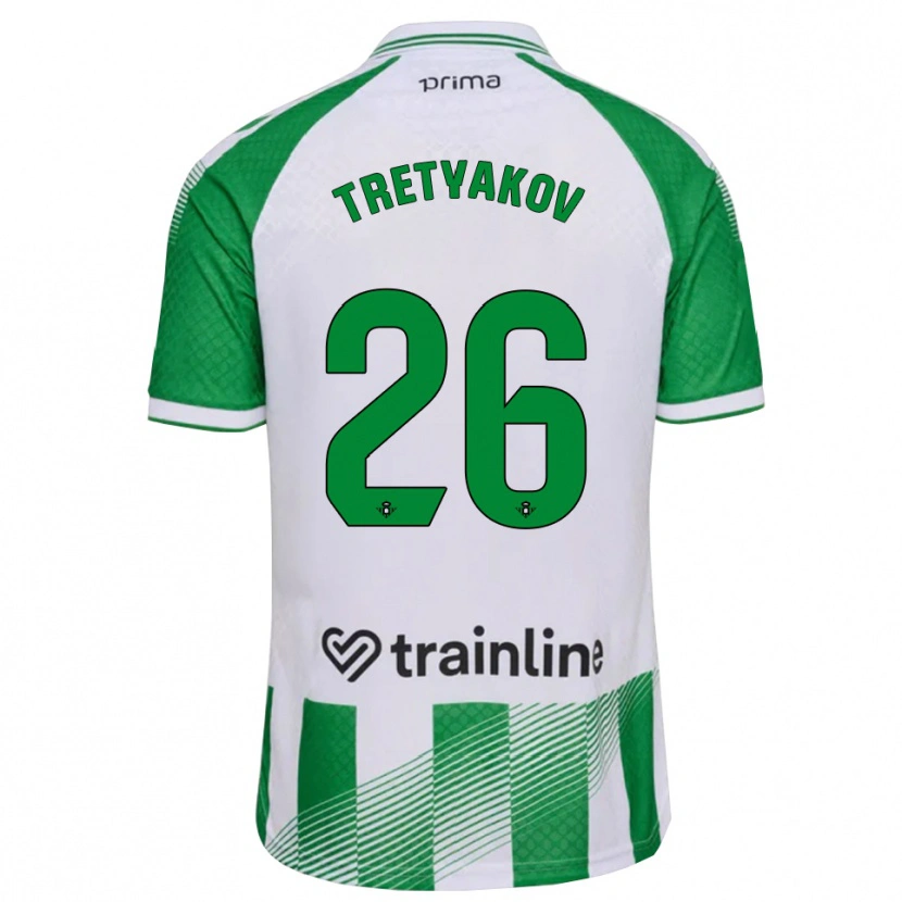 Danxen Criança Camisola Ivan Tretyakov #26 Verde Claro Preto Branco Principal 2026/27 Camisa Brasil