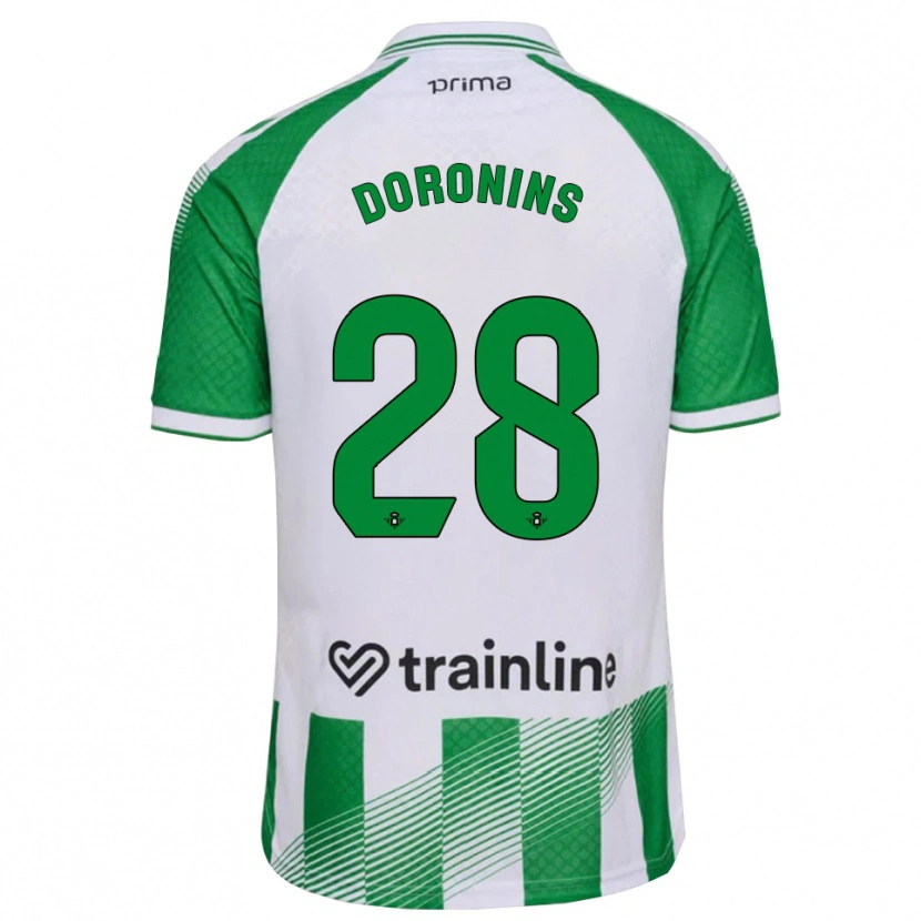 Danxen Criança Camisola Nikita Doronins #28 Verde Claro Preto Branco Principal 2026/27 Camisa Brasil
