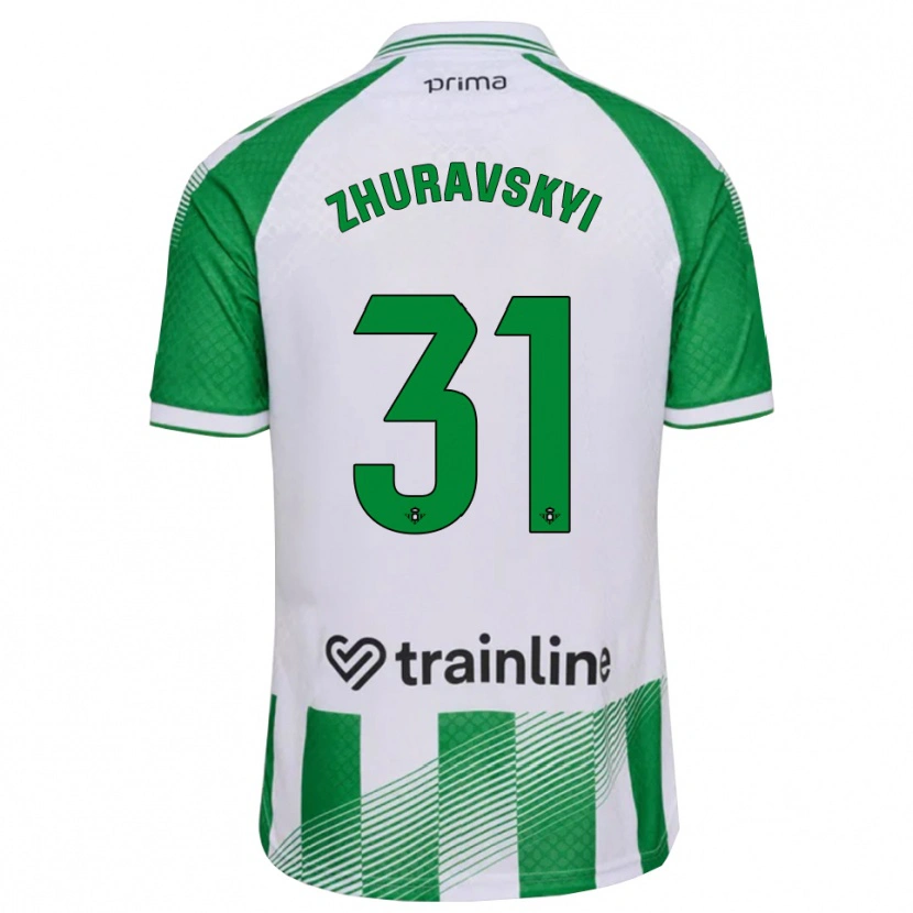 Danxen Criança Camisola Yan Zhuravskyi #31 Verde Claro Preto Branco Principal 2026/27 Camisa Brasil