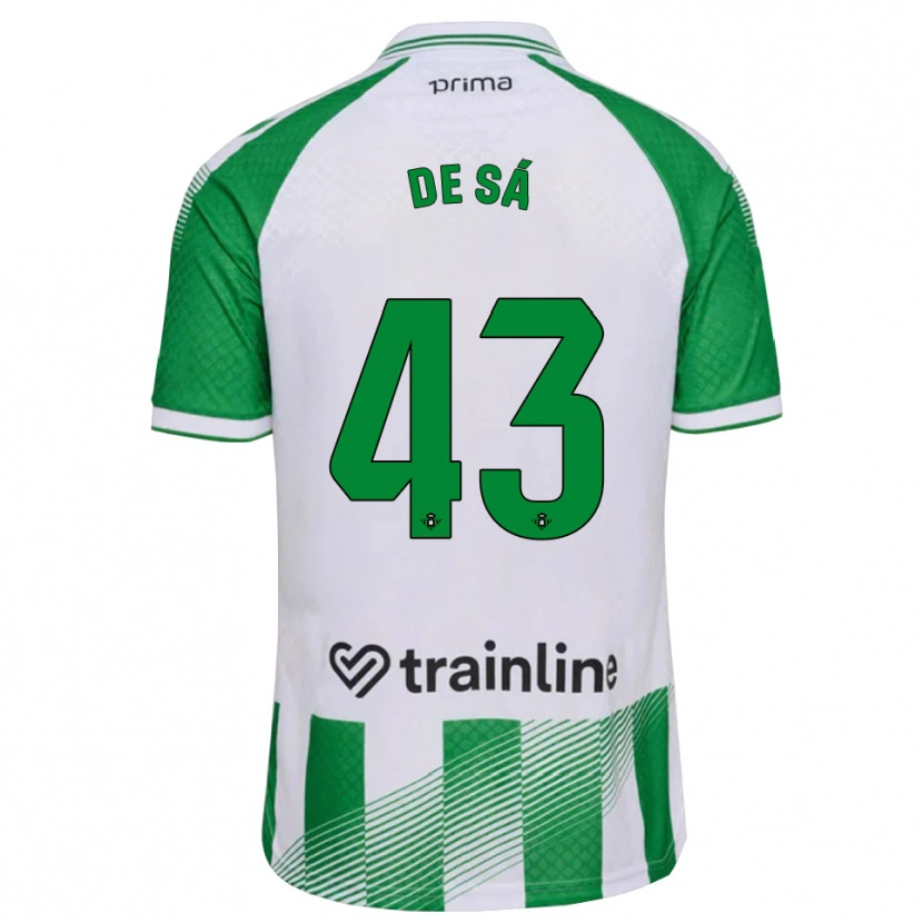 Danxen Criança Camisola Rubén De Sá #43 Verde Claro Preto Branco Principal 2026/27 Camisa Brasil