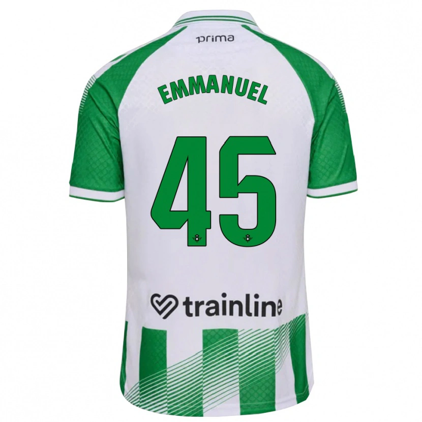 Danxen Criança Camisola Jean Emmanuel N'agoran #45 Verde Claro Preto Branco Principal 2026/27 Camisa Brasil