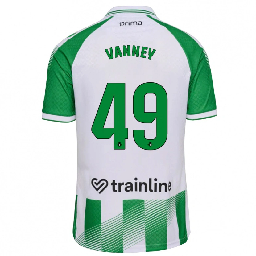 Danxen Criança Camisola Dylan Vanney #49 Verde Claro Preto Branco Principal 2026/27 Camisa Brasil