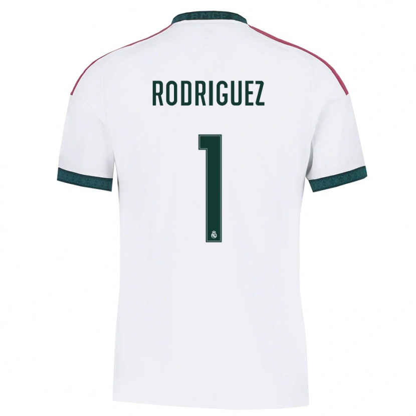 Danxen Criança Camisola Misa Rodriguez #1 Verde Escuro Branco Vermelho Principal 2026/27 Camisa Brasil