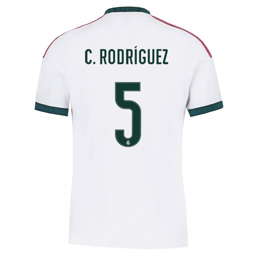 Danxen Criança Camisola Carlos Rodríguez #5 Verde Escuro Branco Vermelho Principal 2026/27 Camisa Brasil