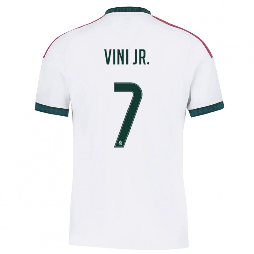 Danxen Criança Camisola Vinicius Junior #7 Verde Escuro Branco Vermelho Principal 2026/27 Camisa Brasil