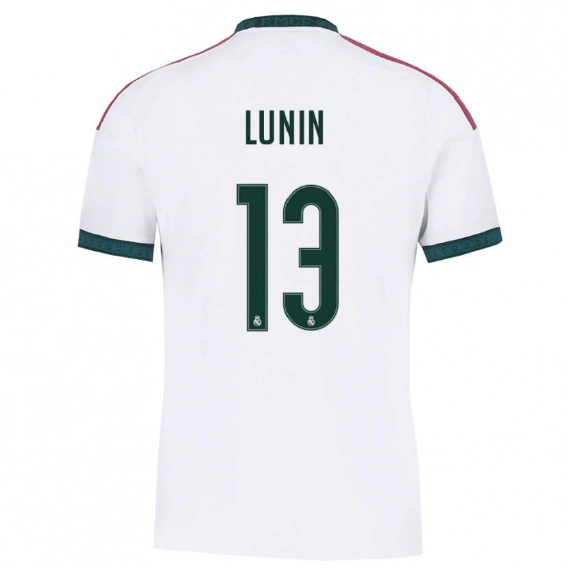 Danxen Criança Camisola Andriy Lunin #13 Verde Escuro Branco Vermelho Principal 2026/27 Camisa Brasil