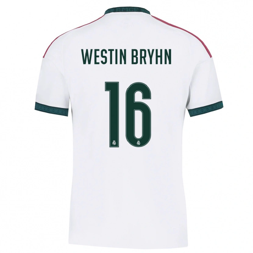Danxen Criança Camisola Leon Westin Bryhn #16 Verde Escuro Branco Vermelho Principal 2026/27 Camisa Brasil