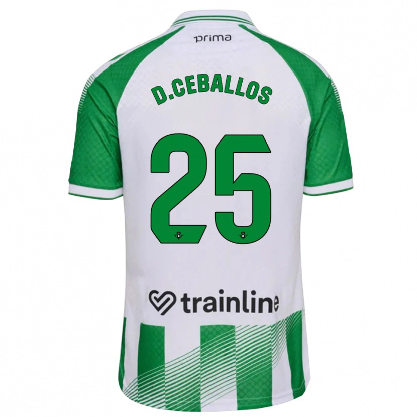Danxen Criança Camisola Dani Ceballos #25 Verde Claro Preto Branco Principal 2026/27 Camisa Brasil