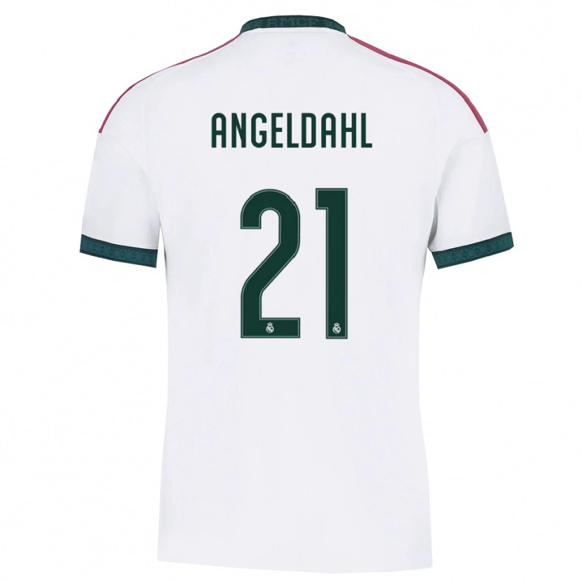 Danxen Criança Camisola Filippa Angeldahl #21 Verde Escuro Branco Vermelho Principal 2026/27 Camisa Brasil