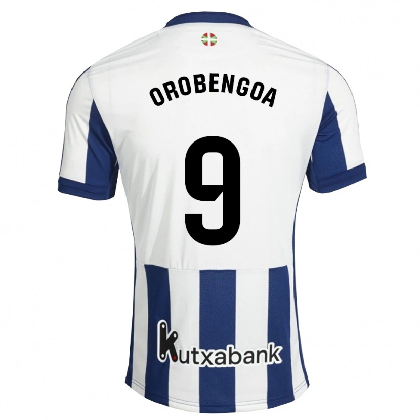 Danxen Criança Camisola Ekain Orobengoa #9 Azul Marinho Branco Dourado Principal 2026/27 Camisa Brasil