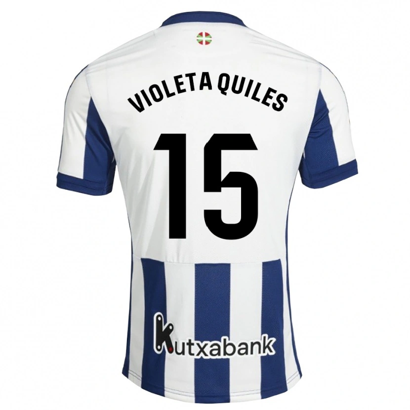 Danxen Criança Camisola Violeta Quiles #15 Azul Marinho Branco Dourado Principal 2026/27 Camisa Brasil
