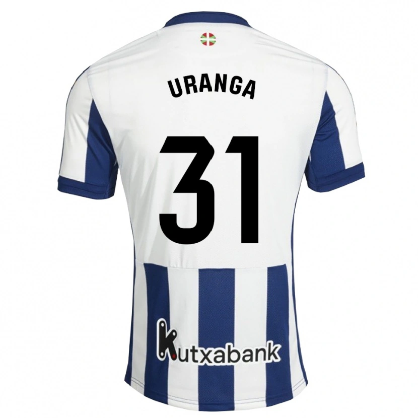 Danxen Criança Camisola Haizea Uranga Agirre #31 Azul Marinho Branco Dourado Principal 2026/27 Camisa Brasil