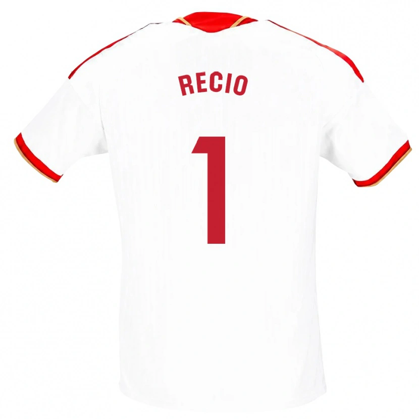 Danxen Criança Camisola Sergio Recio #1 Branco Vermelho Principal 2026/27 Camisa Brasil