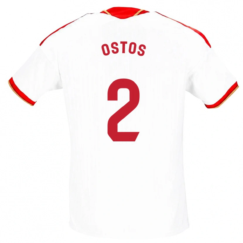 Danxen Criança Camisola Fran Ostos #2 Branco Vermelho Principal 2026/27 Camisa Brasil