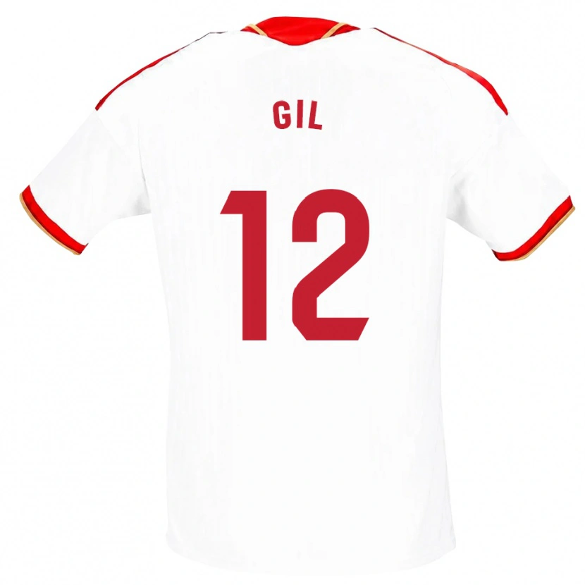 Danxen Criança Camisola Dani Gil #12 Branco Vermelho Principal 2026/27 Camisa Brasil