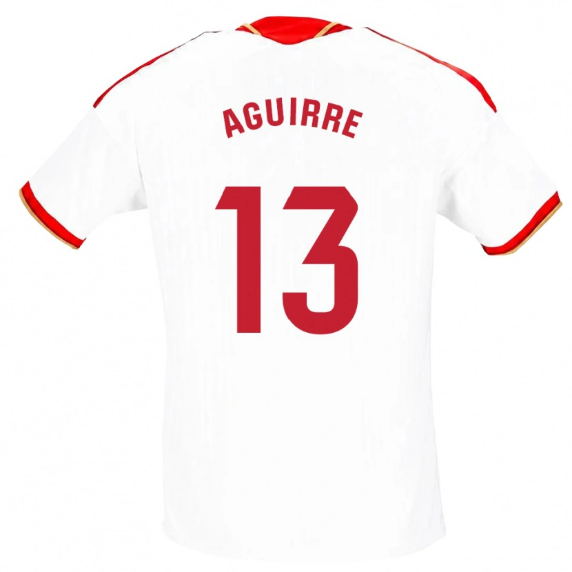 Danxen Criança Camisola Yolanda Aguirre #13 Branco Vermelho Principal 2026/27 Camisa Brasil