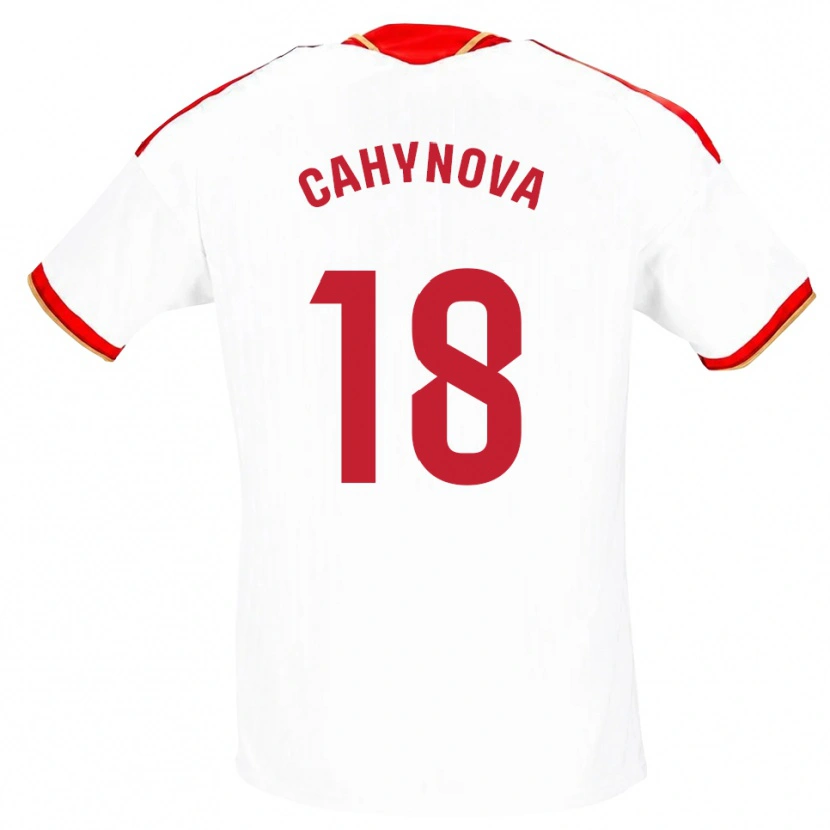 Danxen Criança Camisola Klara Cahynova #18 Branco Vermelho Principal 2026/27 Camisa Brasil