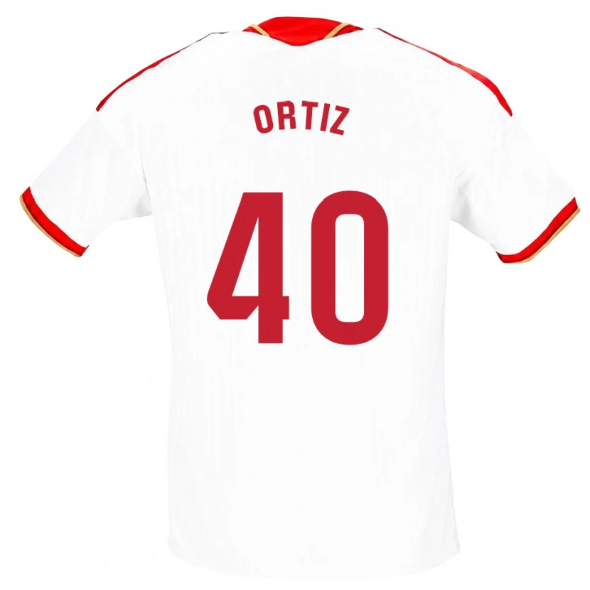 Danxen Criança Camisola Hugo Ortiz #40 Branco Vermelho Principal 2026/27 Camisa Brasil