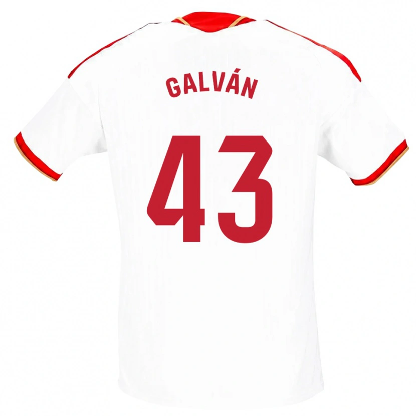 Danxen Criança Camisola Arnaudis Galván #43 Branco Vermelho Principal 2026/27 Camisa Brasil