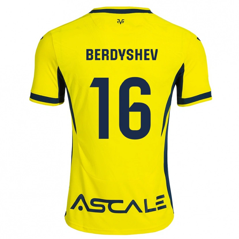 Danxen Criança Camisola Tikhon Berdyshev #16 Amarelo Preto Vermelho Principal 2026/27 Camisa Brasil