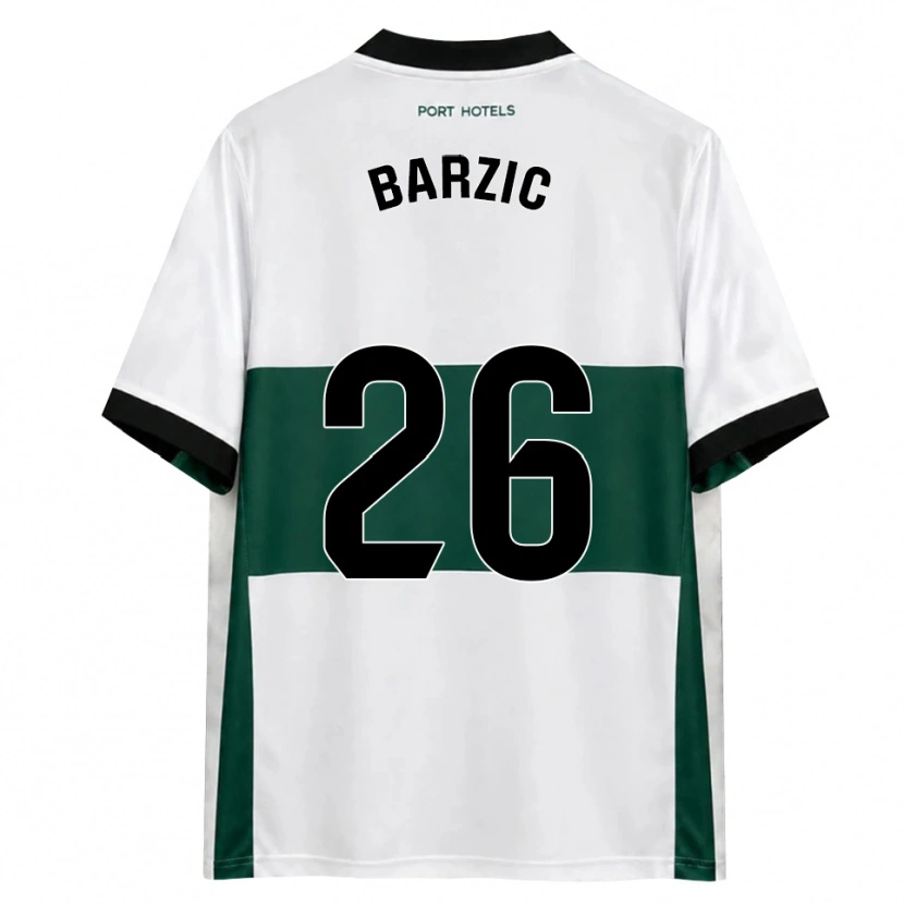 Danxen Criança Camisola Matia Barzic #26 Verde Branco Vermelho Principal 2026/27 Camisa Brasil