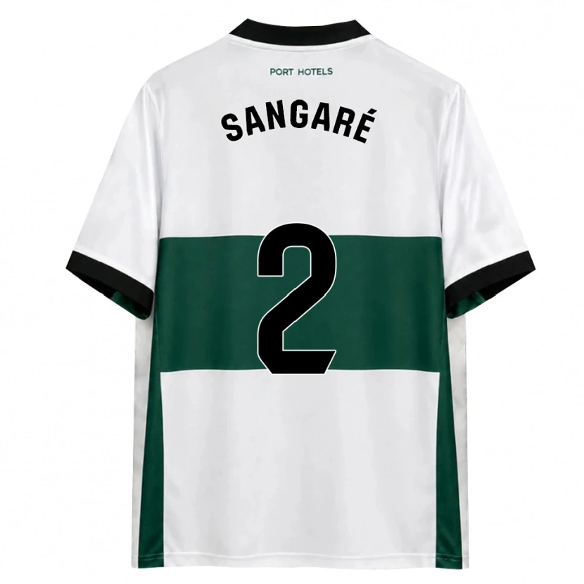 Danxen Criança Camisola Buba Sangaré #2 Verde Branco Vermelho Principal 2026/27 Camisa Brasil