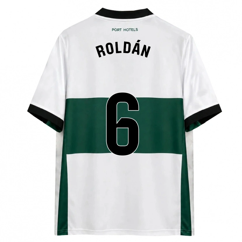 Danxen Criança Camisola Luis Roldán #6 Verde Branco Vermelho Principal 2026/27 Camisa Brasil