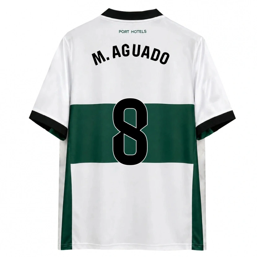 Danxen Criança Camisola Marc Aguado #8 Verde Branco Vermelho Principal 2026/27 Camisa Brasil