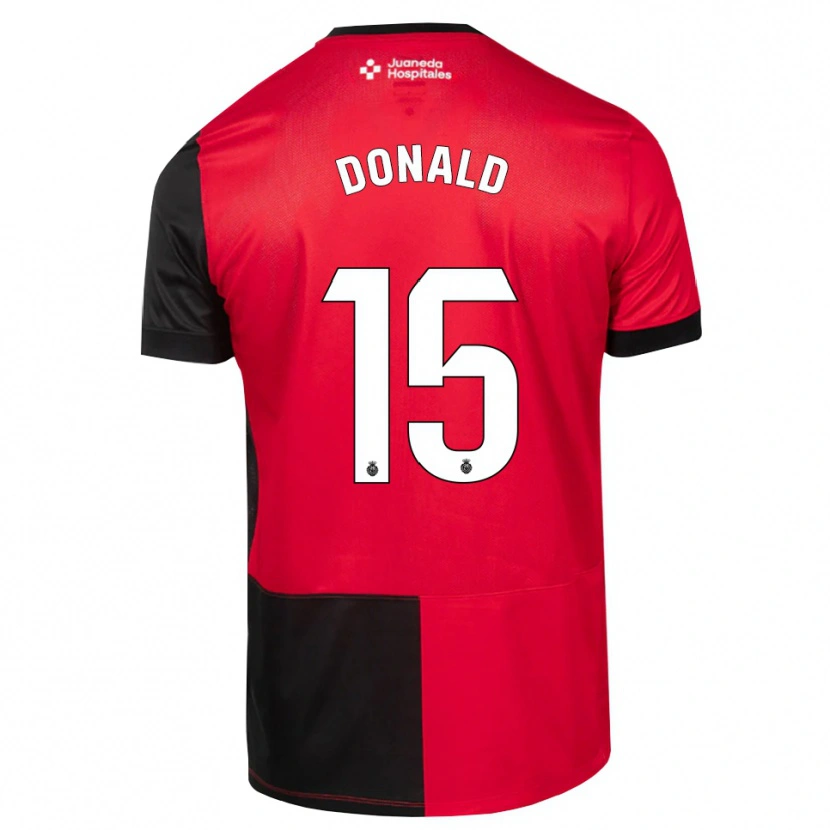 Danxen Criança Camisola John Donald #15 Preto Vermelho Branco Principal 2026/27 Camisa Brasil