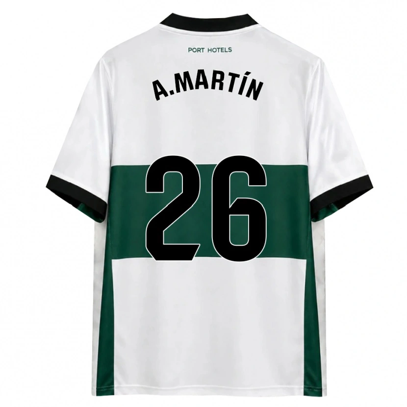 Danxen Criança Camisola Alejandro Martín #26 Verde Branco Vermelho Principal 2026/27 Camisa Brasil