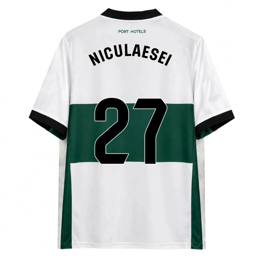 Danxen Criança Camisola Albert Niculăesei #27 Verde Branco Vermelho Principal 2026/27 Camisa Brasil
