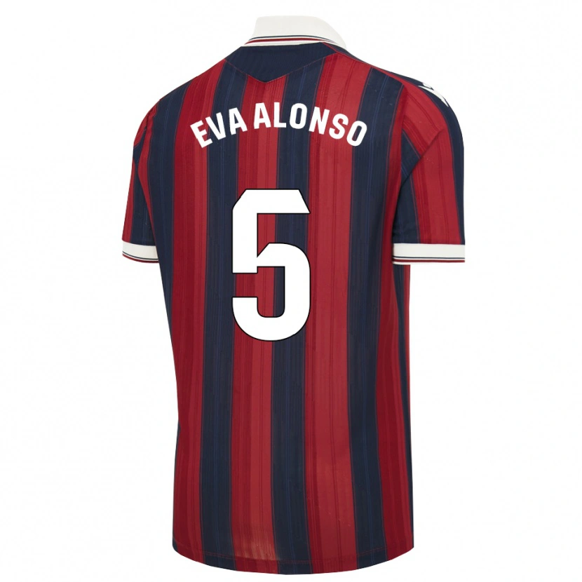 Danxen Criança Camisola Eva Alonso #5 Azul Meia-Noite Vermelho Principal 2026/27 Camisa Brasil