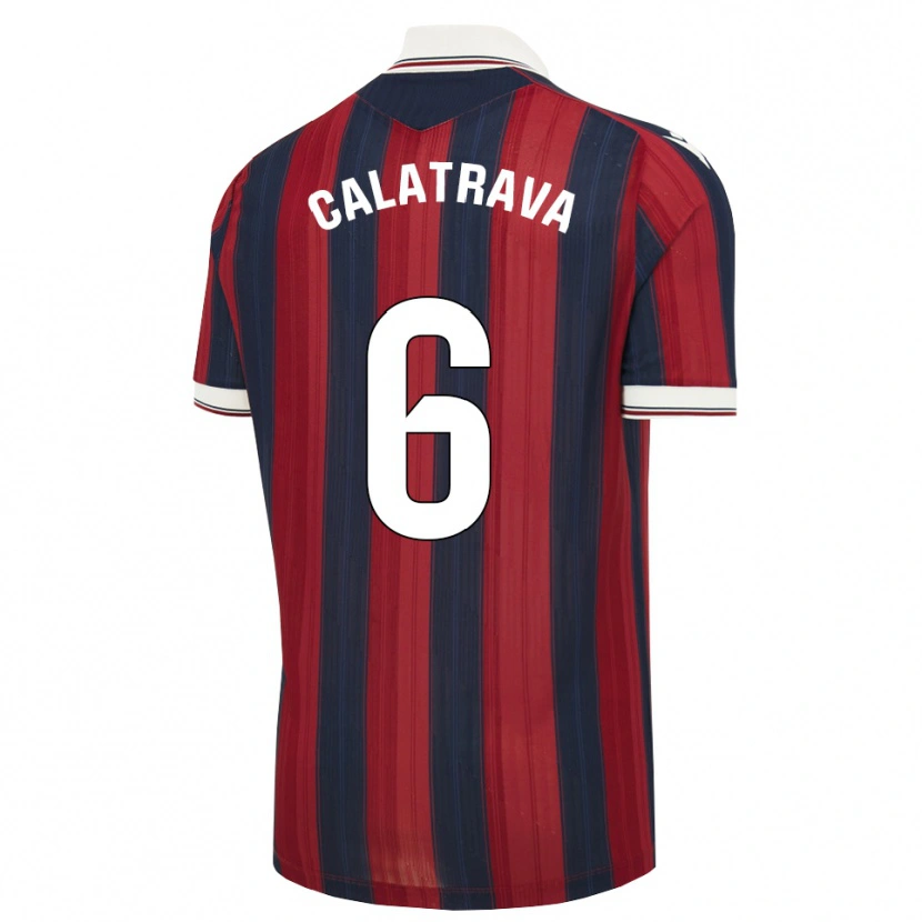 Danxen Criança Camisola Alberto Calatrava #6 Azul Meia-Noite Vermelho Principal 2026/27 Camisa Brasil