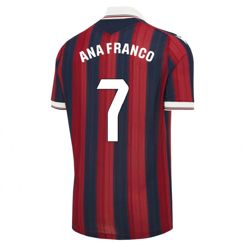 Danxen Criança Camisola Ana Franco De La Vega #7 Azul Meia-Noite Vermelho Principal 2026/27 Camisa Brasil