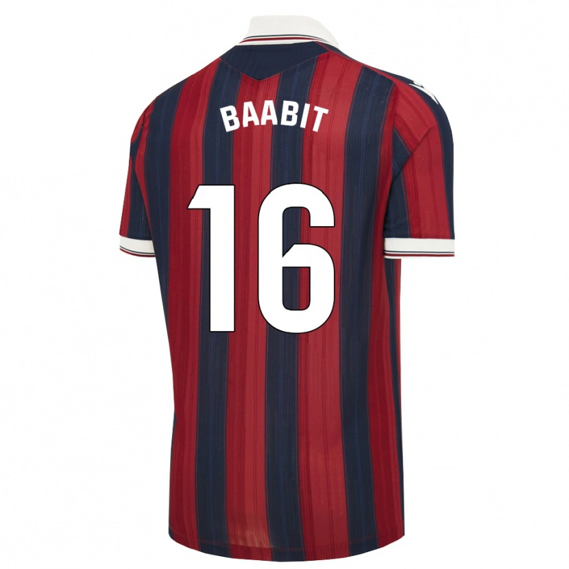 Danxen Criança Camisola Adam Baabit #16 Azul Meia-Noite Vermelho Principal 2026/27 Camisa Brasil