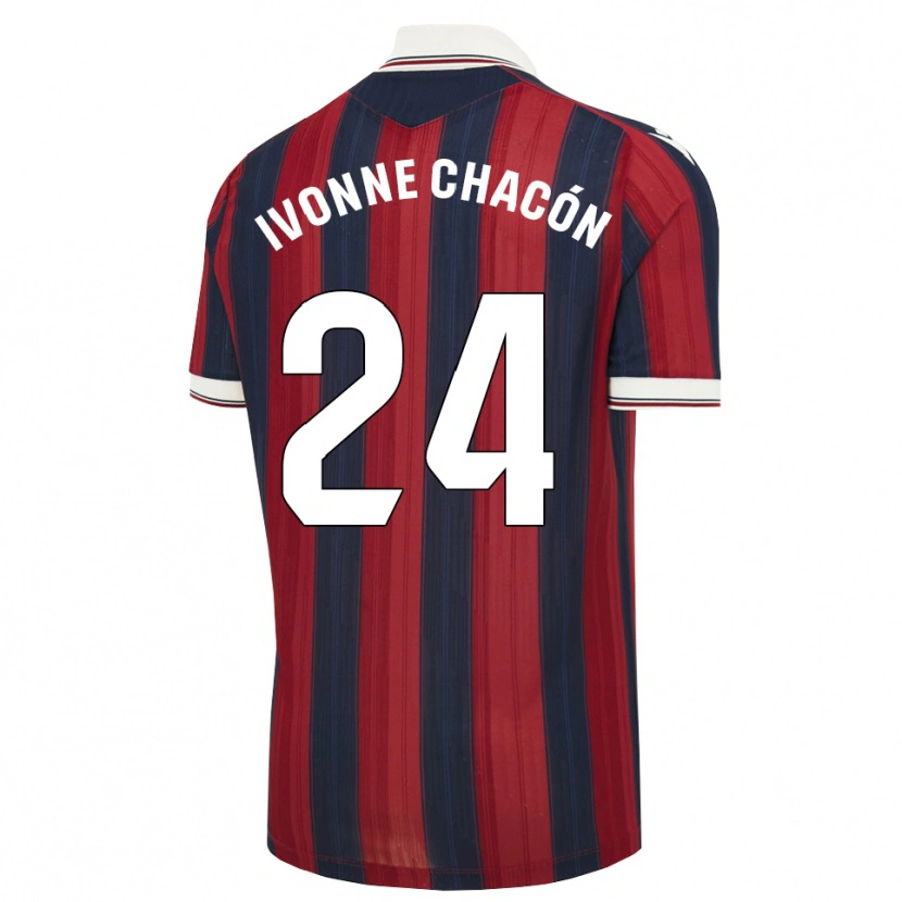 Danxen Criança Camisola Ivonne Chacón #24 Azul Meia-Noite Vermelho Principal 2026/27 Camisa Brasil