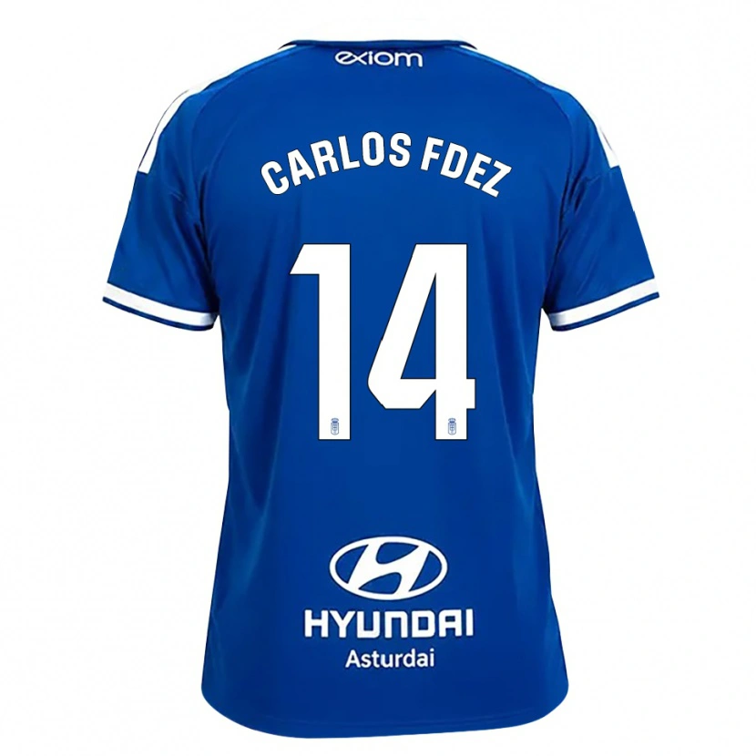 Danxen Criança Camisola Carlos Fernández #14 Azul Médio Branco Principal 2026/27 Camisa Brasil