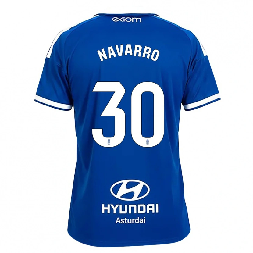 Danxen Criança Camisola Iker Navarro #30 Azul Médio Branco Principal 2026/27 Camisa Brasil