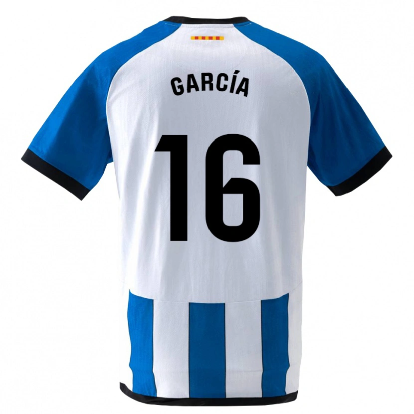 Danxen Criança Camisola Marc García #16 Azul Real Branco Principal 2026/27 Camisa Brasil