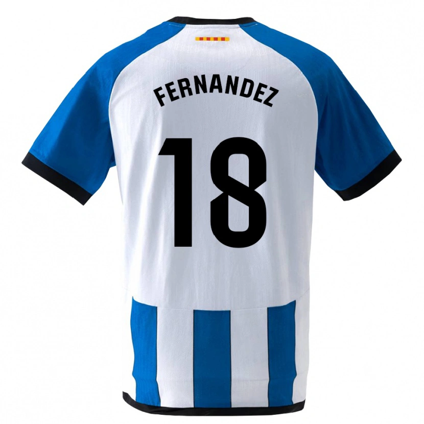 Danxen Criança Camisola Marcos Fernández #18 Azul Real Branco Principal 2026/27 Camisa Brasil