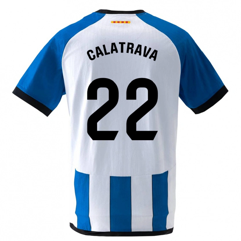 Danxen Criança Camisola Álex Calatrava #22 Azul Real Branco Principal 2026/27 Camisa Brasil