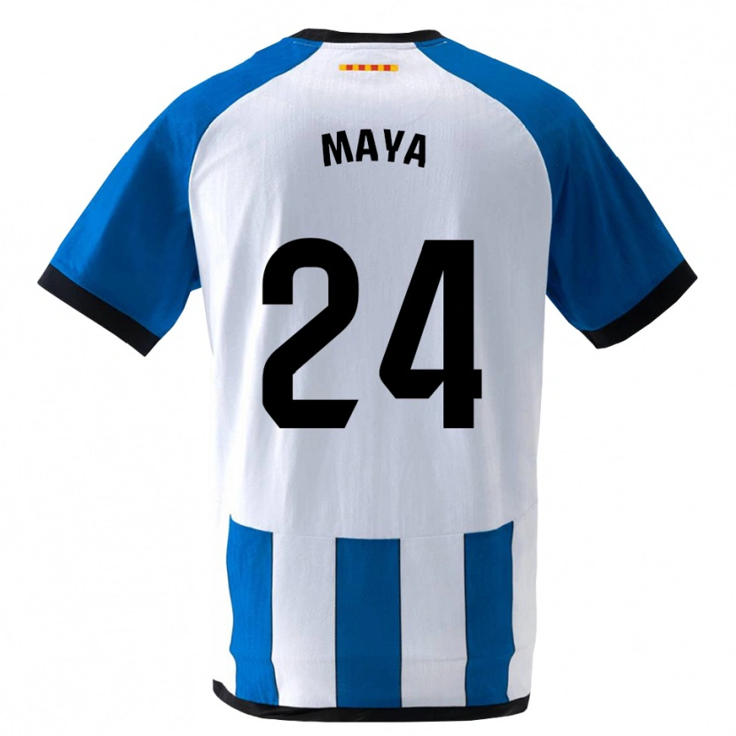 Danxen Criança Camisola Rubén Maya #24 Azul Real Branco Principal 2026/27 Camisa Brasil