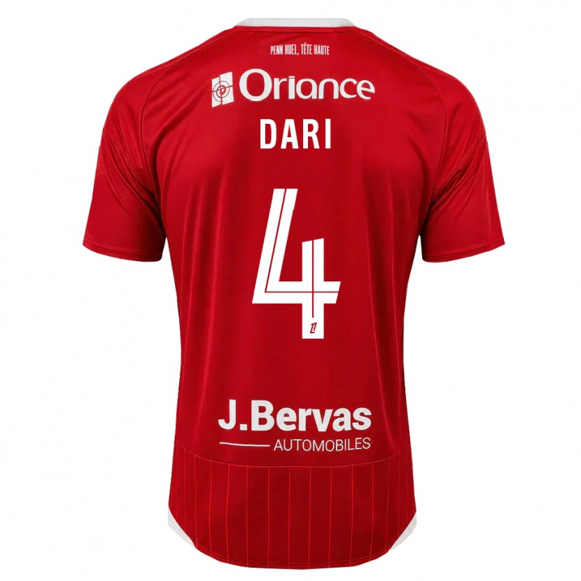 Danxen Criança Camisola Achraf Dari #4 Branco Vermelho Principal 2026/27 Camisa Brasil
