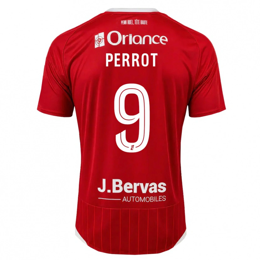 Danxen Criança Camisola Maël Perrot #9 Branco Vermelho Principal 2026/27 Camisa Brasil