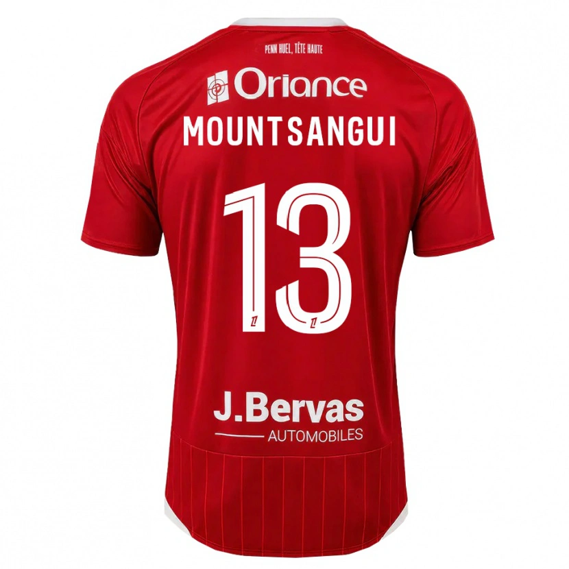 Danxen Criança Camisola Warren Mountsangui #13 Branco Vermelho Principal 2026/27 Camisa Brasil