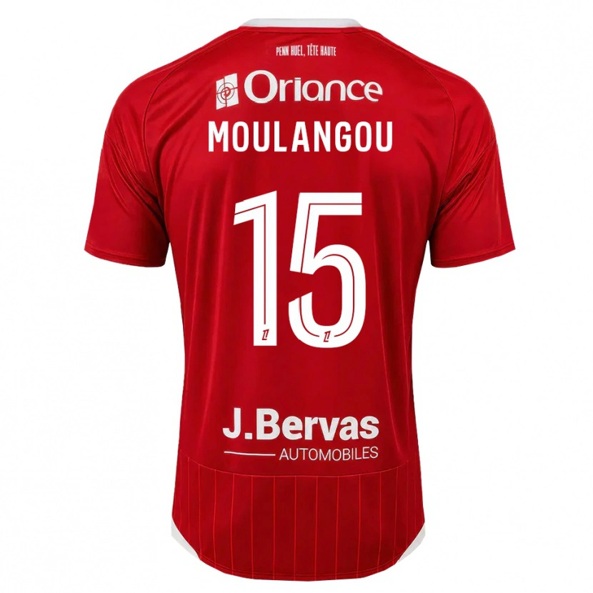 Danxen Criança Camisola Kenan Moulangou #15 Branco Vermelho Principal 2026/27 Camisa Brasil