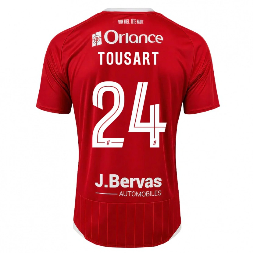Danxen Criança Camisola Lucas Tousart #24 Branco Vermelho Principal 2026/27 Camisa Brasil