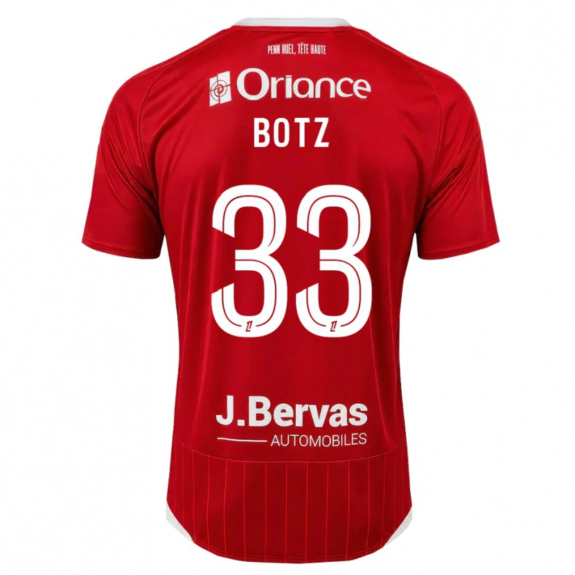 Danxen Criança Camisola Léo Botz #33 Branco Vermelho Principal 2026/27 Camisa Brasil